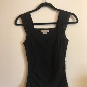 Michael Kors Sheer Black Sweetheart Top Sz S
